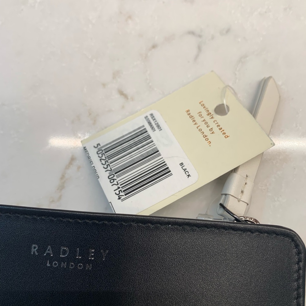 NEW RADLEY LONDON Scottie Dog Black Wallet Silver Clouds - Picture 3 of 7